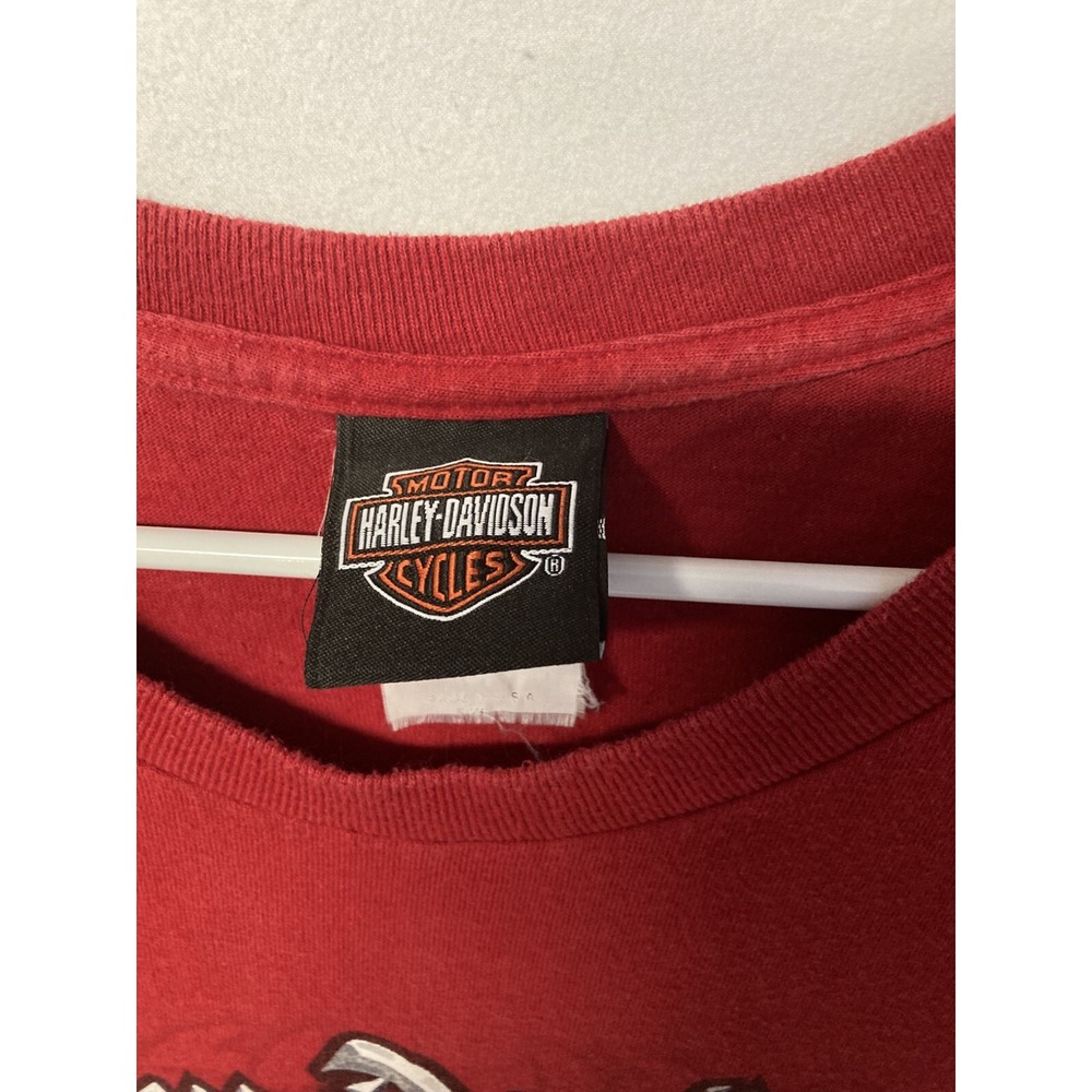 Harley Davidson Bayside Portsmouth, Va. Red T-shirt Mens L Civil War Ships - Picture 2 of 10